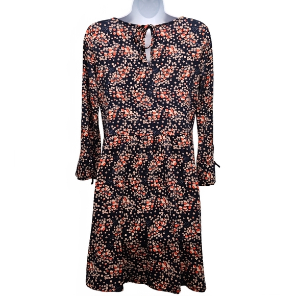 Boden Scoopneck Floral Dress Navy Pockets Mini Office Casual Size US 4P - Picture 6 of 16
